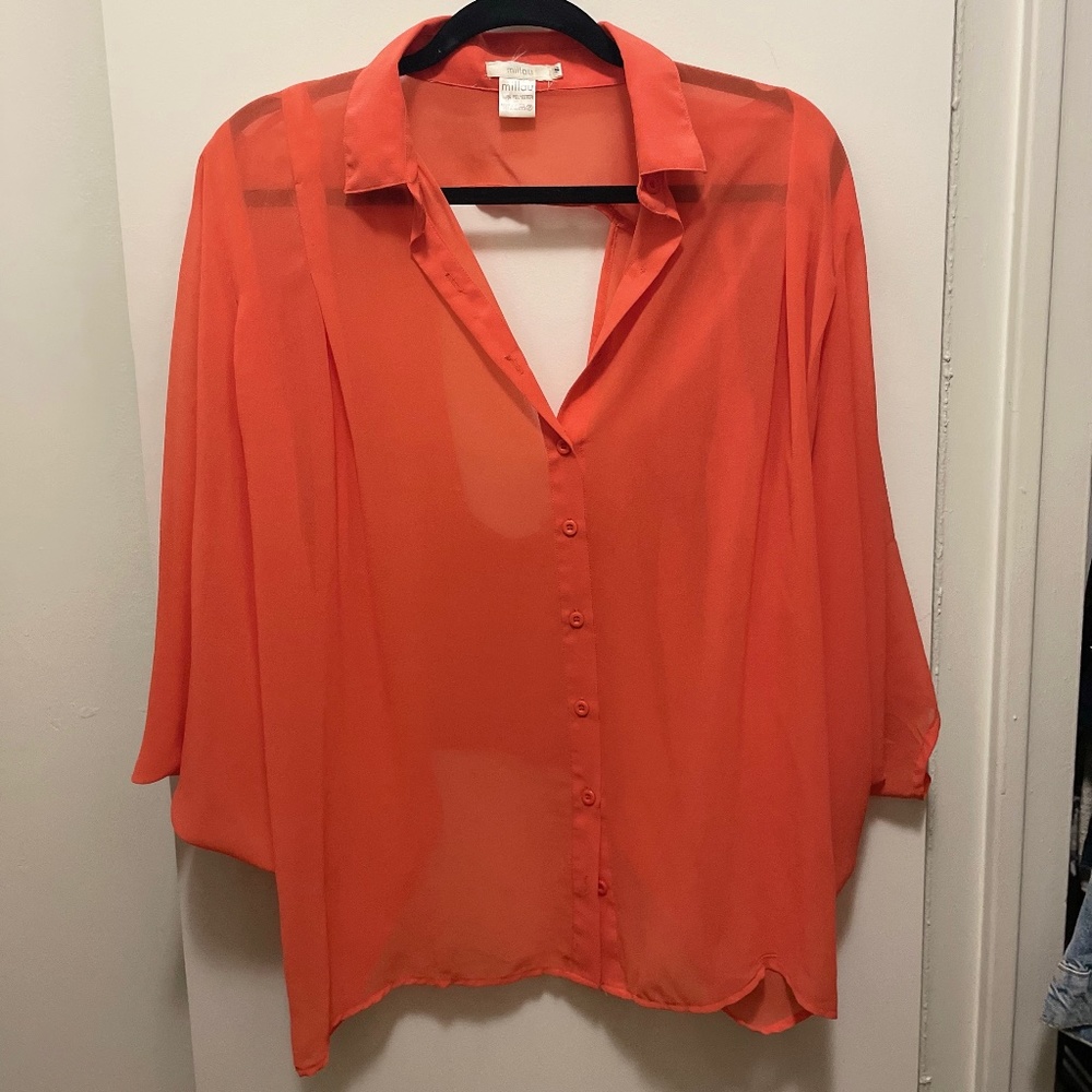 Milano sheer cut out blouse